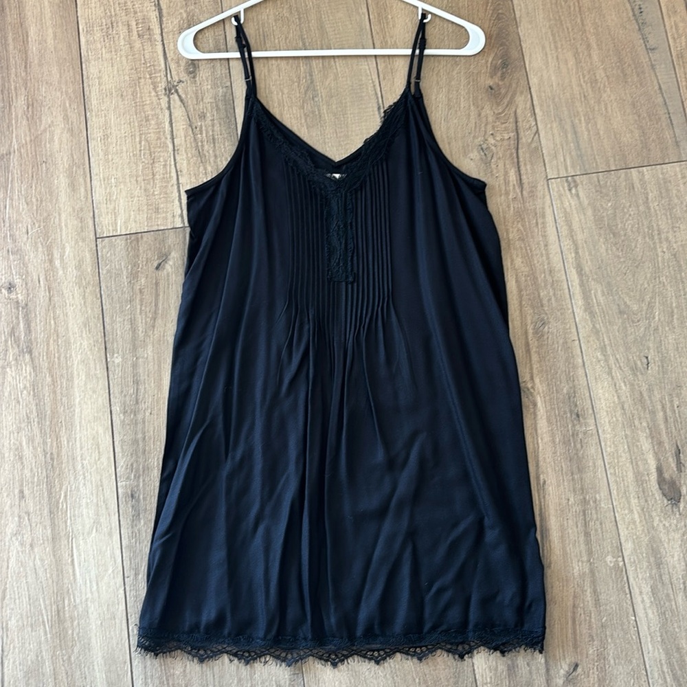 Amuse Society Black Mini Dress with Lace Detail - Size Small, NEVER WORN